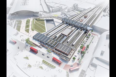 West Midlands Rail Executive has published proposals by architecture firms Grimshaw and Glenn Howells Architects for a ‘radical yet respectful transformation’ of Birmingham Moor Street station.